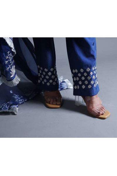 Neeli Buti Zardozi Work  twinning set for Mom + Daughter image 14