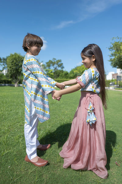 Cotton silk twinning set for Sister + Brother image 5