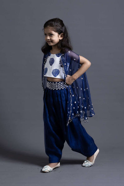 Neeli Buti Zardozi Work  twinning set for Mom + Daughter image 1