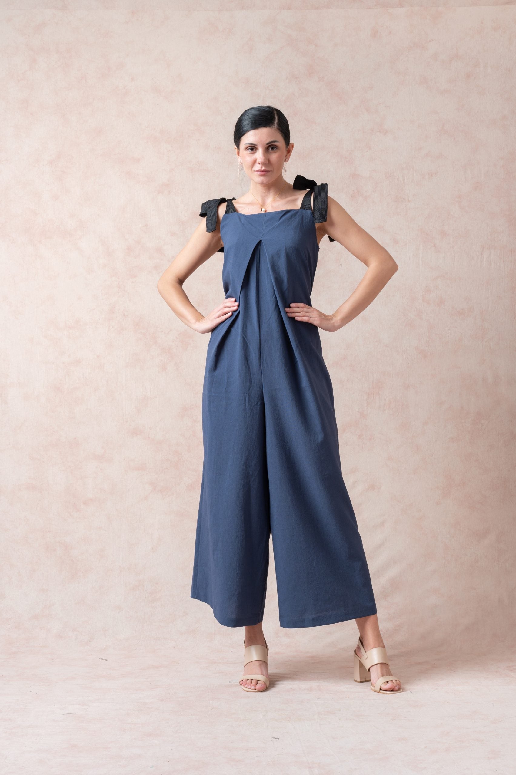 Comet Blue Linen Jumpsuit image 0