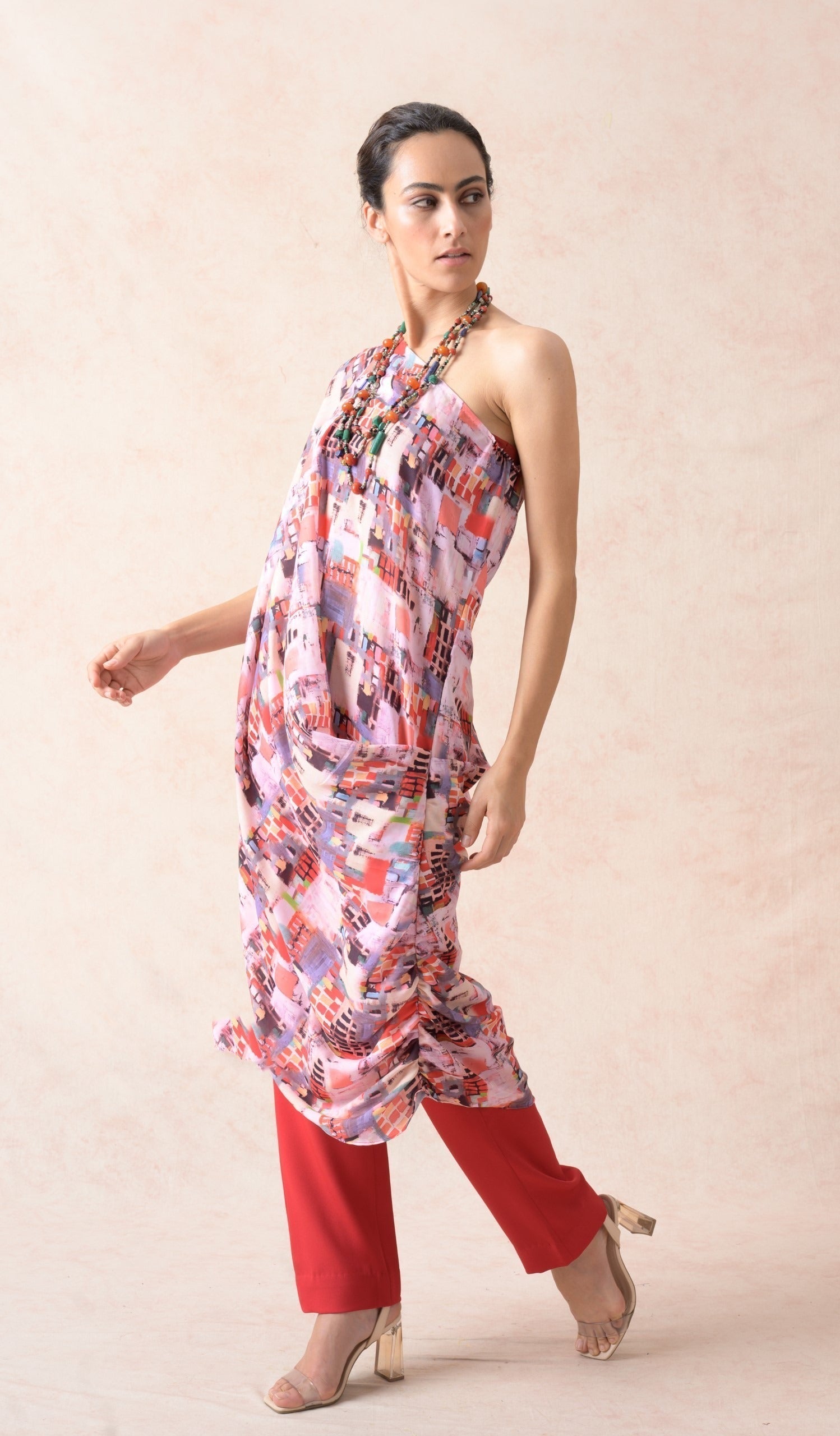 Cowl tunic with pants image 2