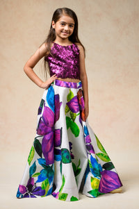 Hand Embroidered silk twinning set for Mom + Daughter + Son image 13