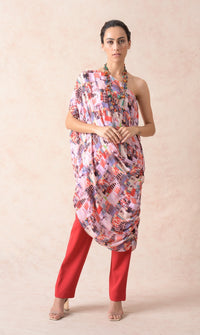 Cowl tunic with pants image 1