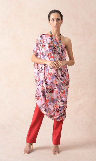 Cowl tunic with pants image 1