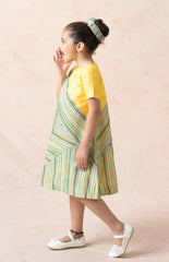 Stripes paneled dress image 2