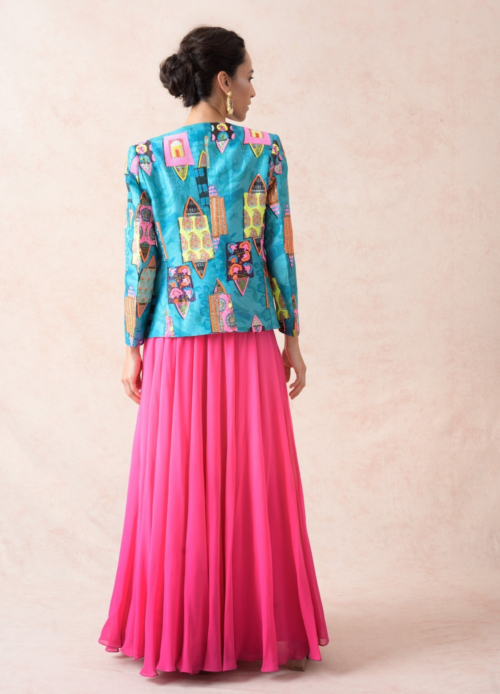 Ayra silk jacket lehenga image 8