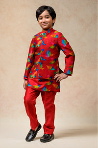 Indo Western Sherwani With Kurta Pyjama image 3
