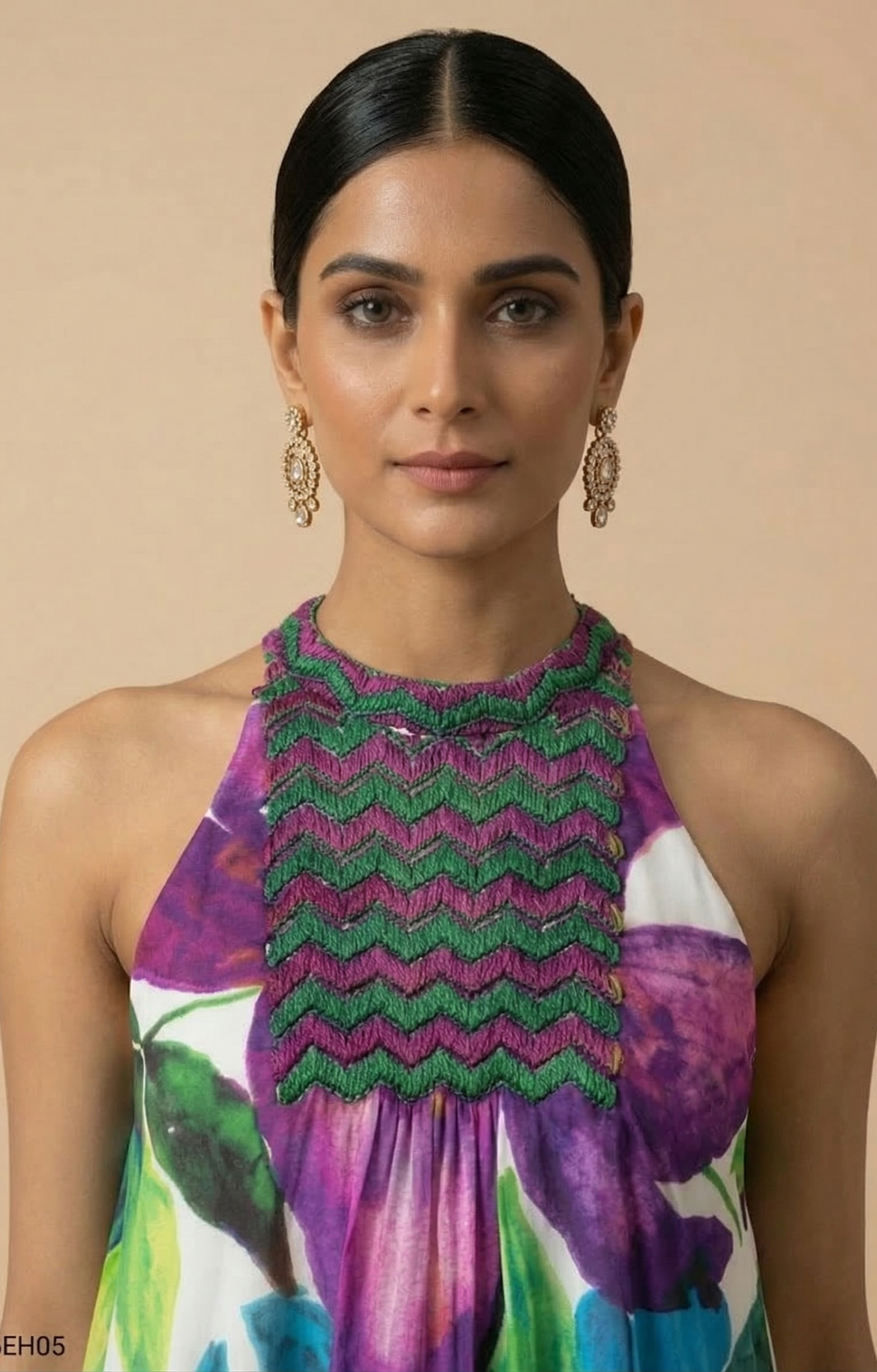 Isla — Embroidered Silk Shantoon Dress
