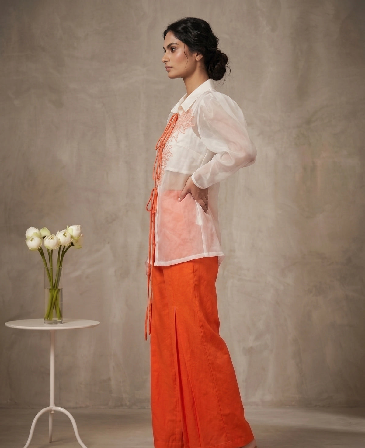 Solara — Embroidered Cotton Satin Co-ord Set