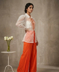 Solara — Embroidered Cotton Satin Co-ord Set