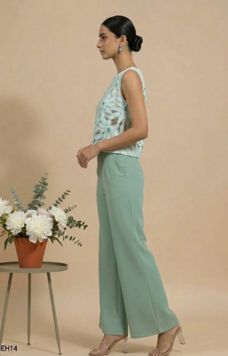 Elara — Hand-Embroidered Poplin Co-ord Set