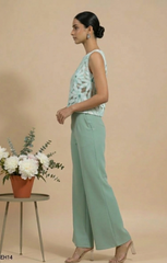 Elara — Hand-Embroidered Poplin Co-ord Set