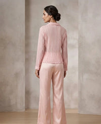 Aura — Embroidered Satin & Organza Co-ord Set