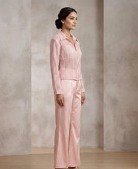 Aura — Embroidered Satin & Organza Co-ord Set