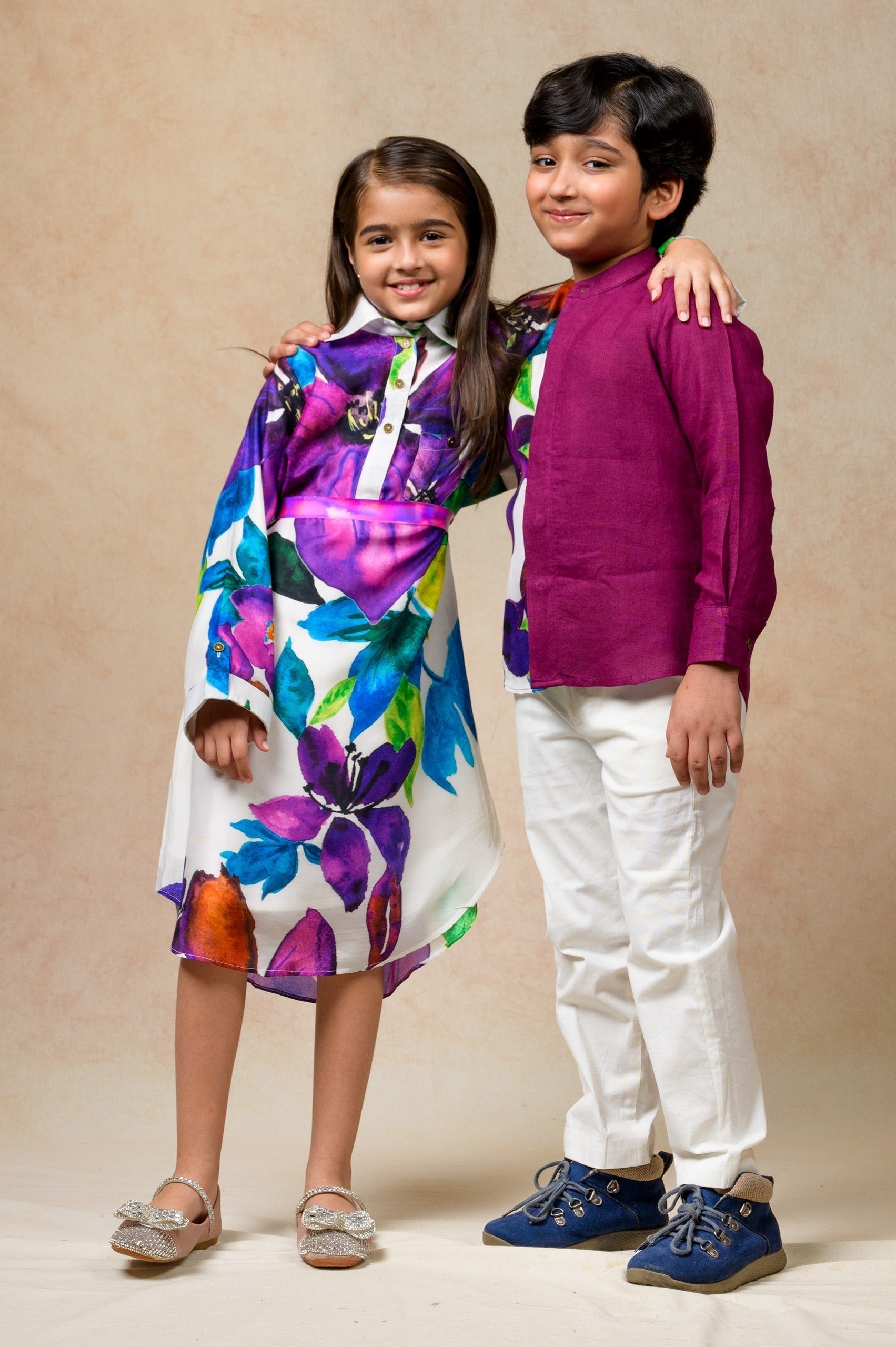 Floral print twinning set for Mom + Daughter + Son image 32