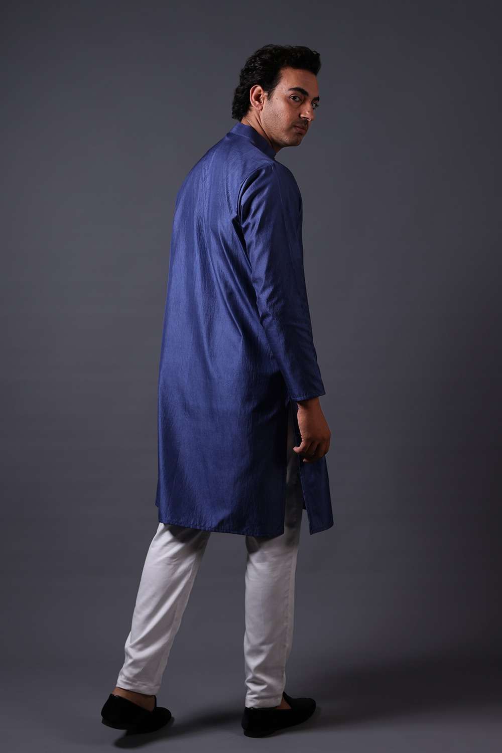 Neeli buti Hand Embroidered twinning set for Father  + Son image 4