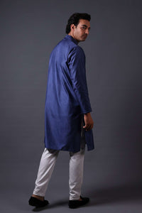 Neeli buti Hand Embroidered twinning set for Father  + Son image 4
