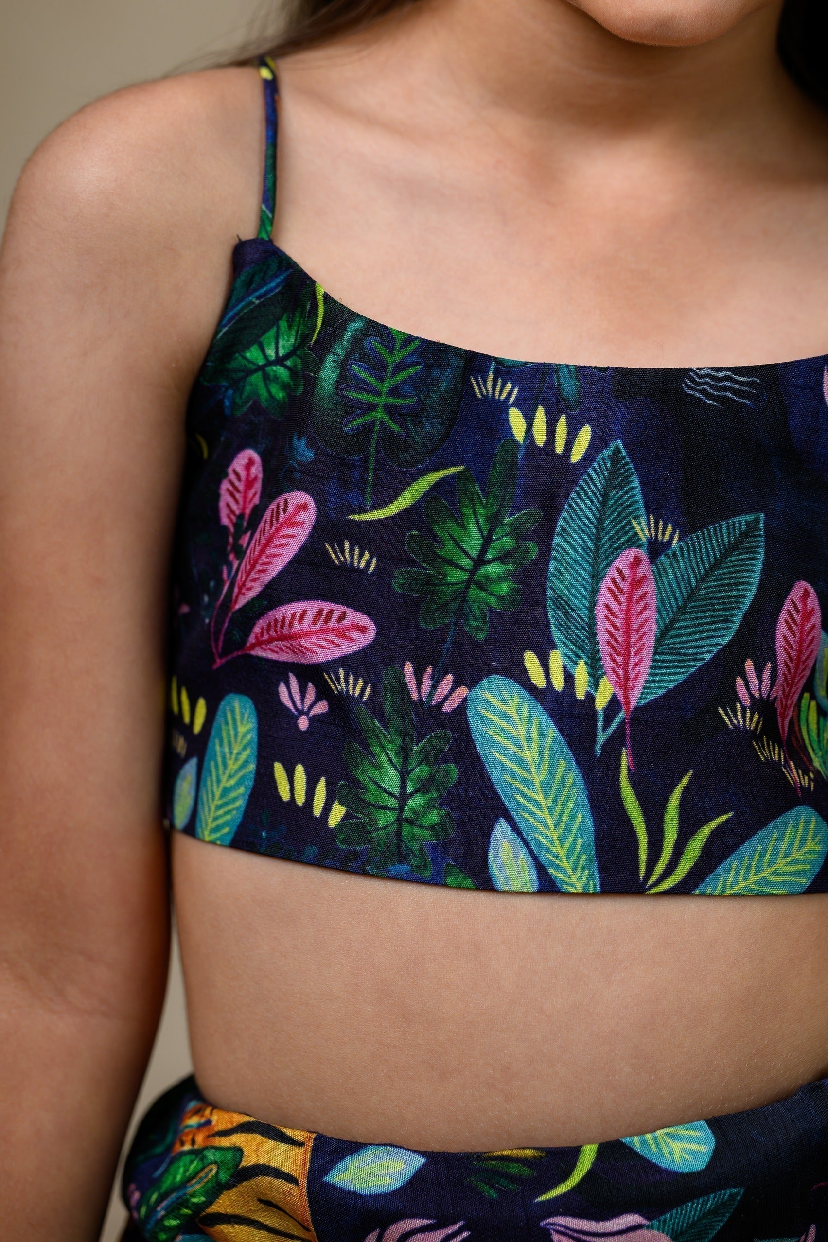 Multicolor jungle print twinning set for Mom + Daughter + Son image 20