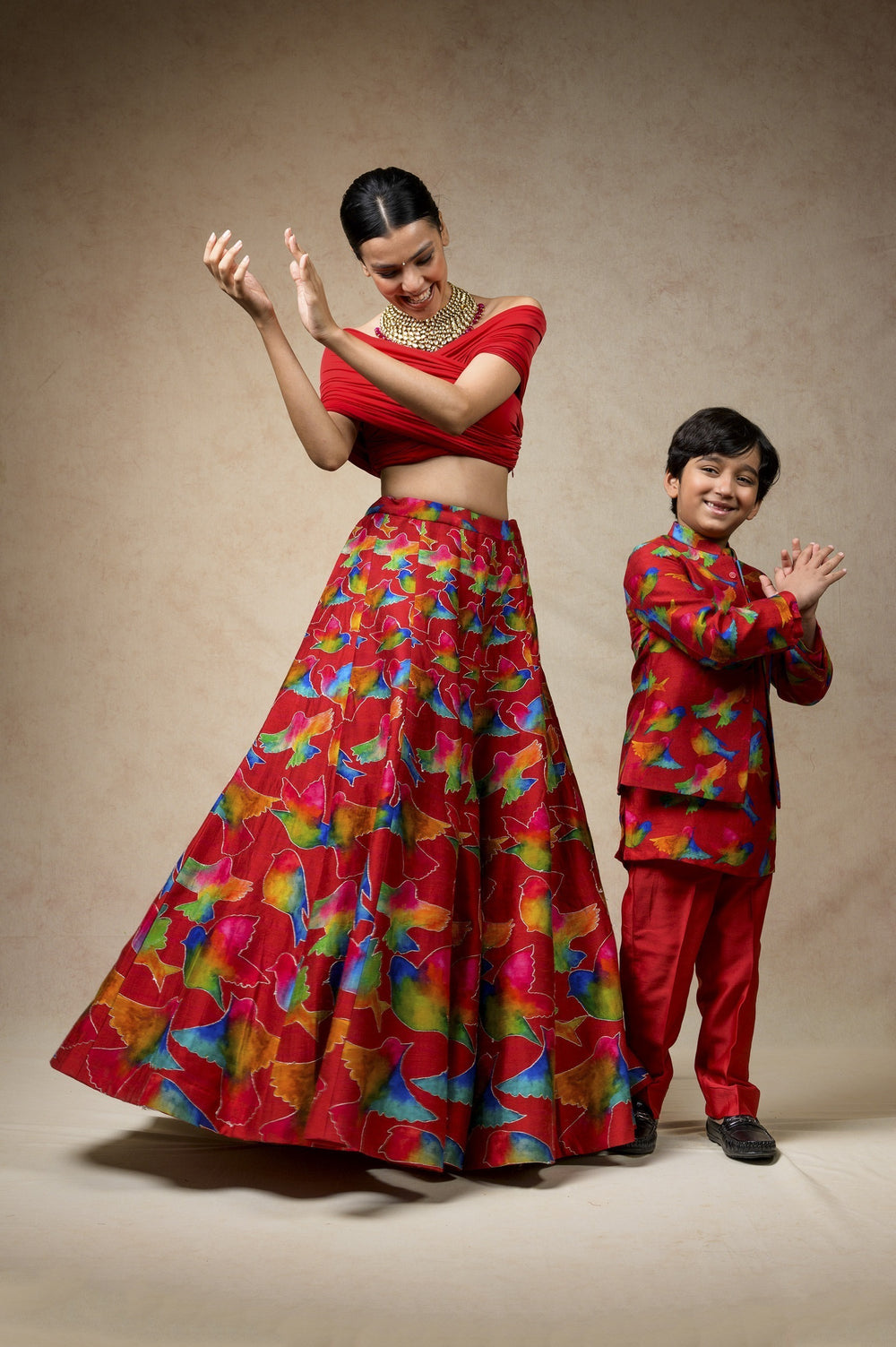 Printed Kurta Pyjama image 11