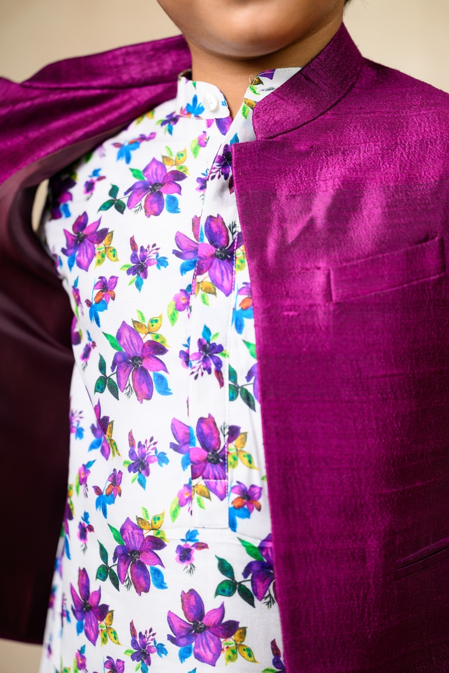 Pure Silk Bandi Kurta Set image 4