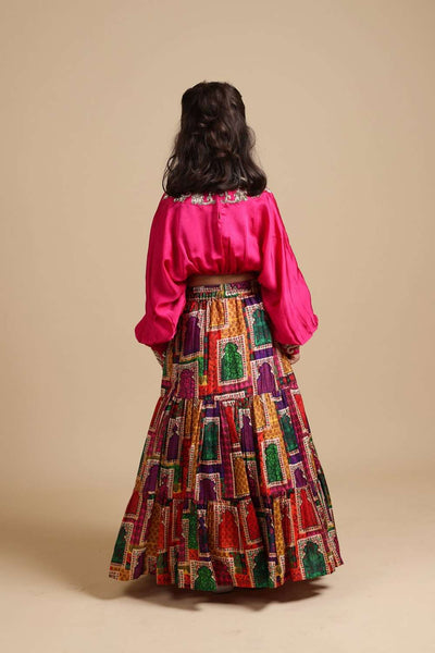 Hand-Embroidered Jharokha Print Twinning Set for Mom +  Daughter image 9