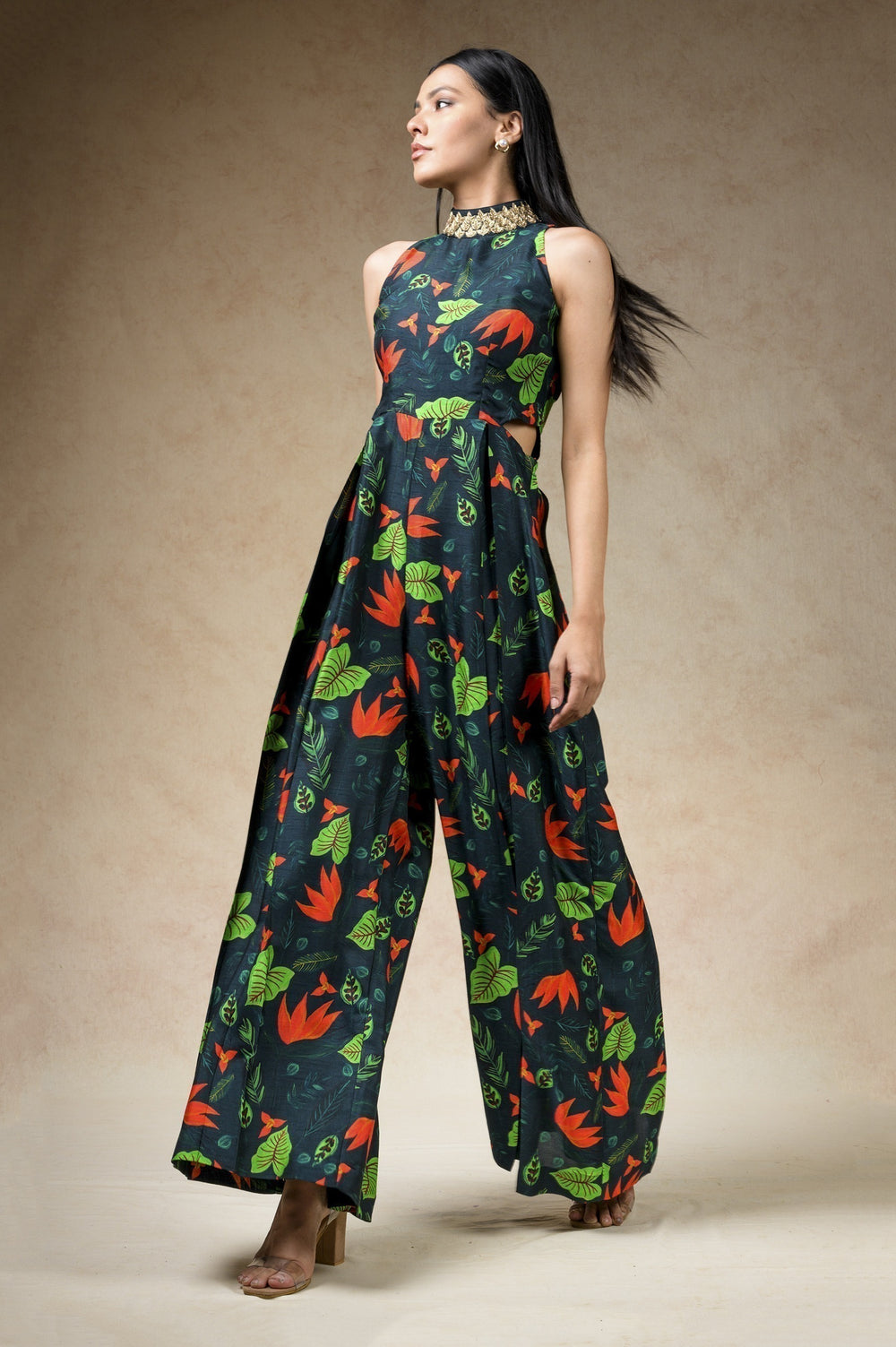 Hand Embroidered Flared Jumpsuit image 2
