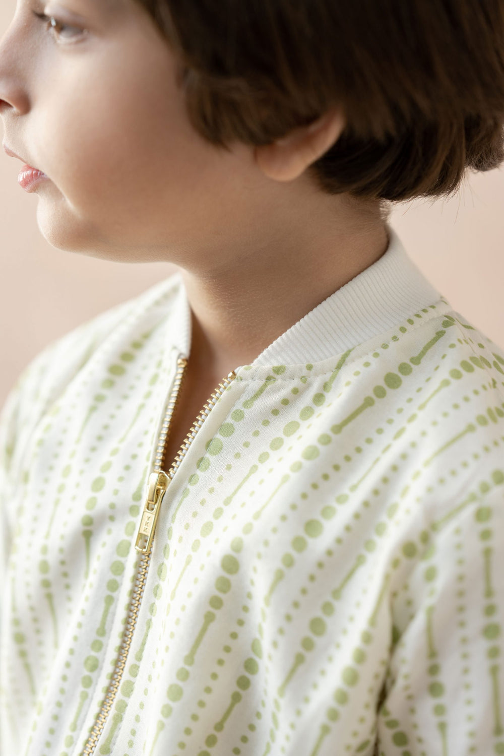 Chanderi silk bomber jacket image 4