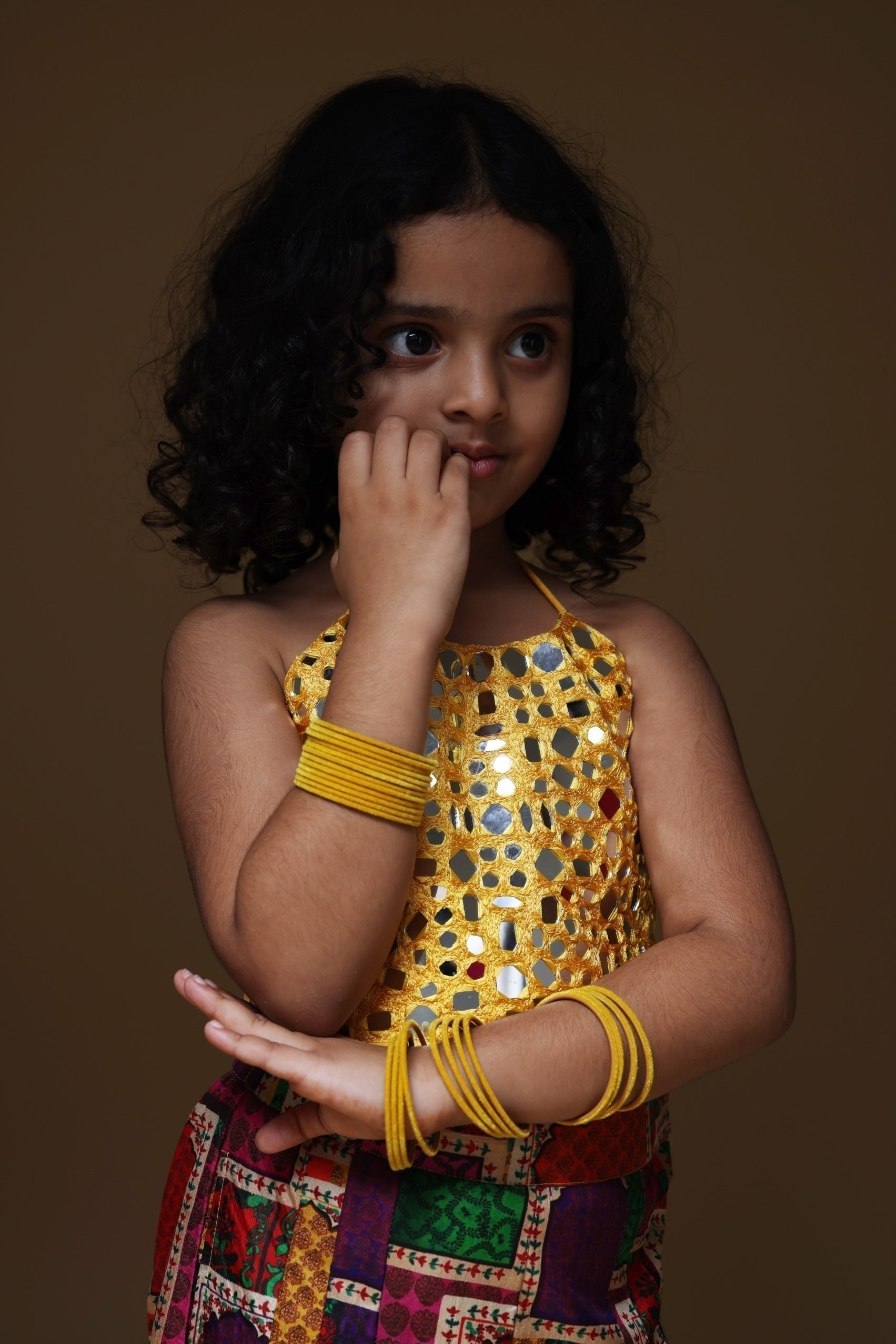 Hand Embrodiered Halter Top With Pleated Pant image 4