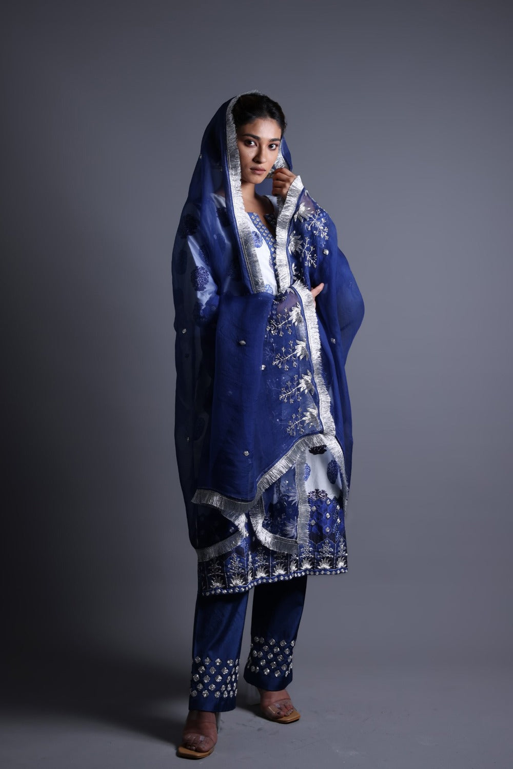 Hand Embroidered Kurta With Pant And Dupatta image 1