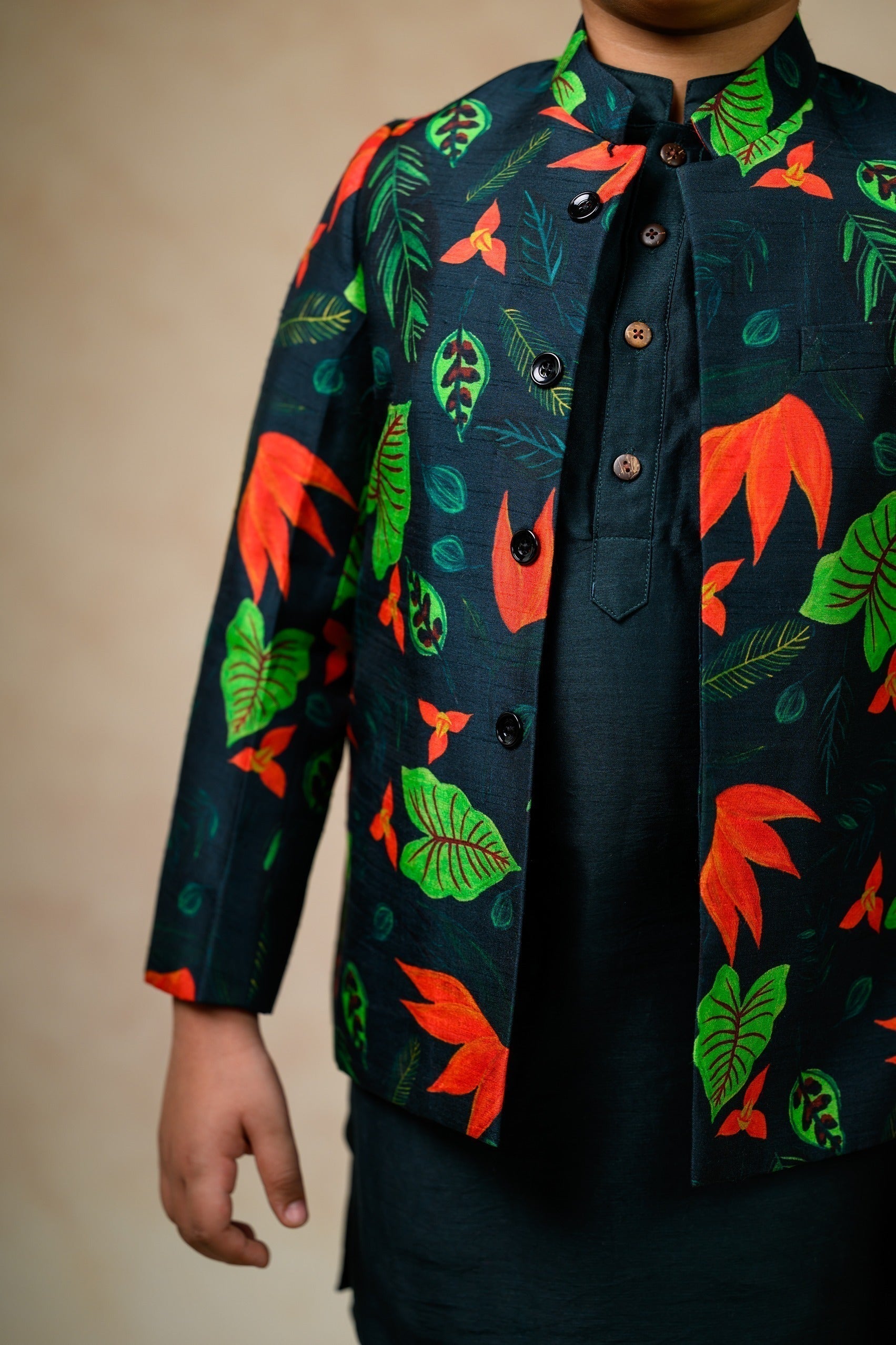 Indo Western Sherwani With Kurta Pyjama image 4