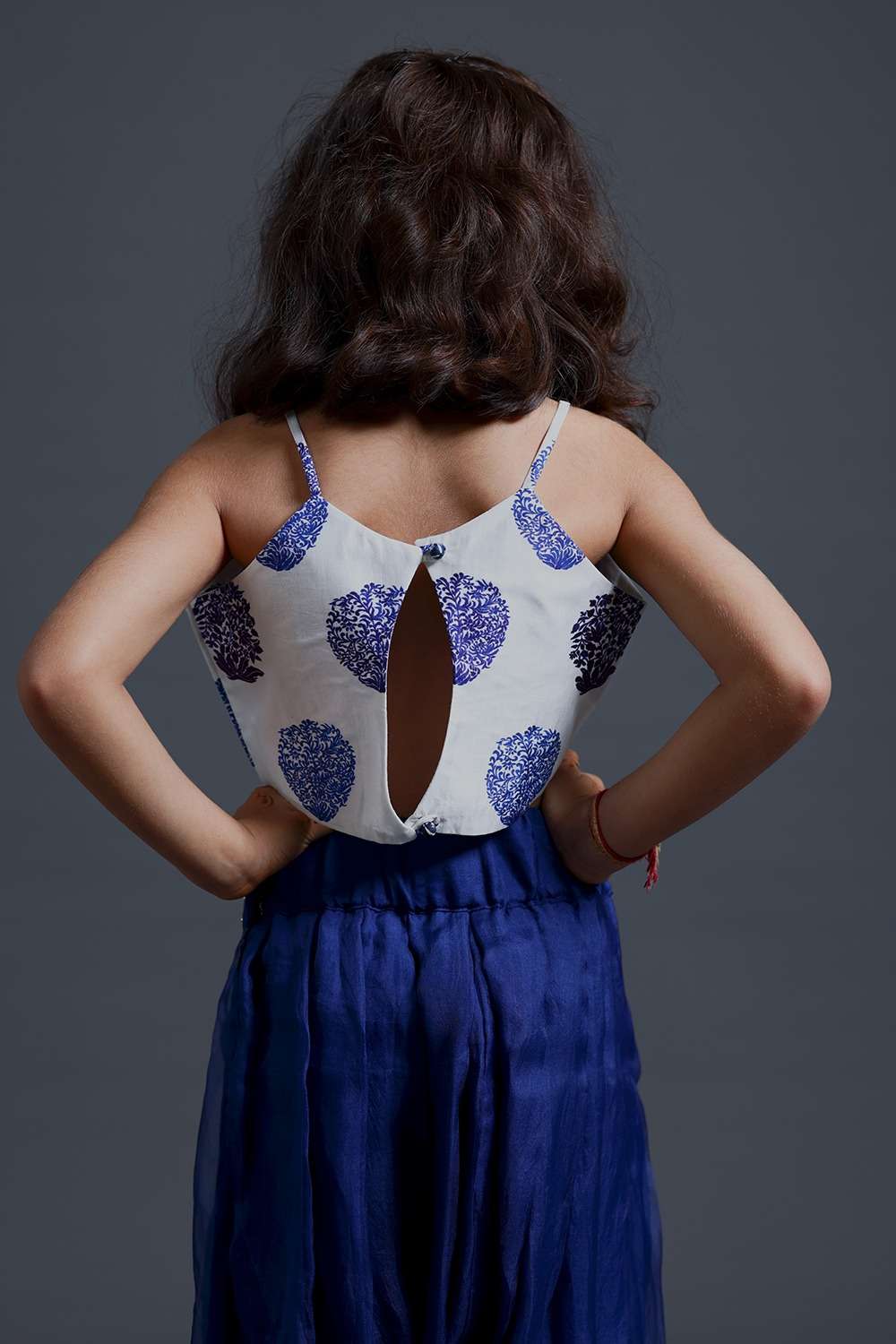 Neeli Buti Zardozi Work  twinning set for Mom + Daughter image 5