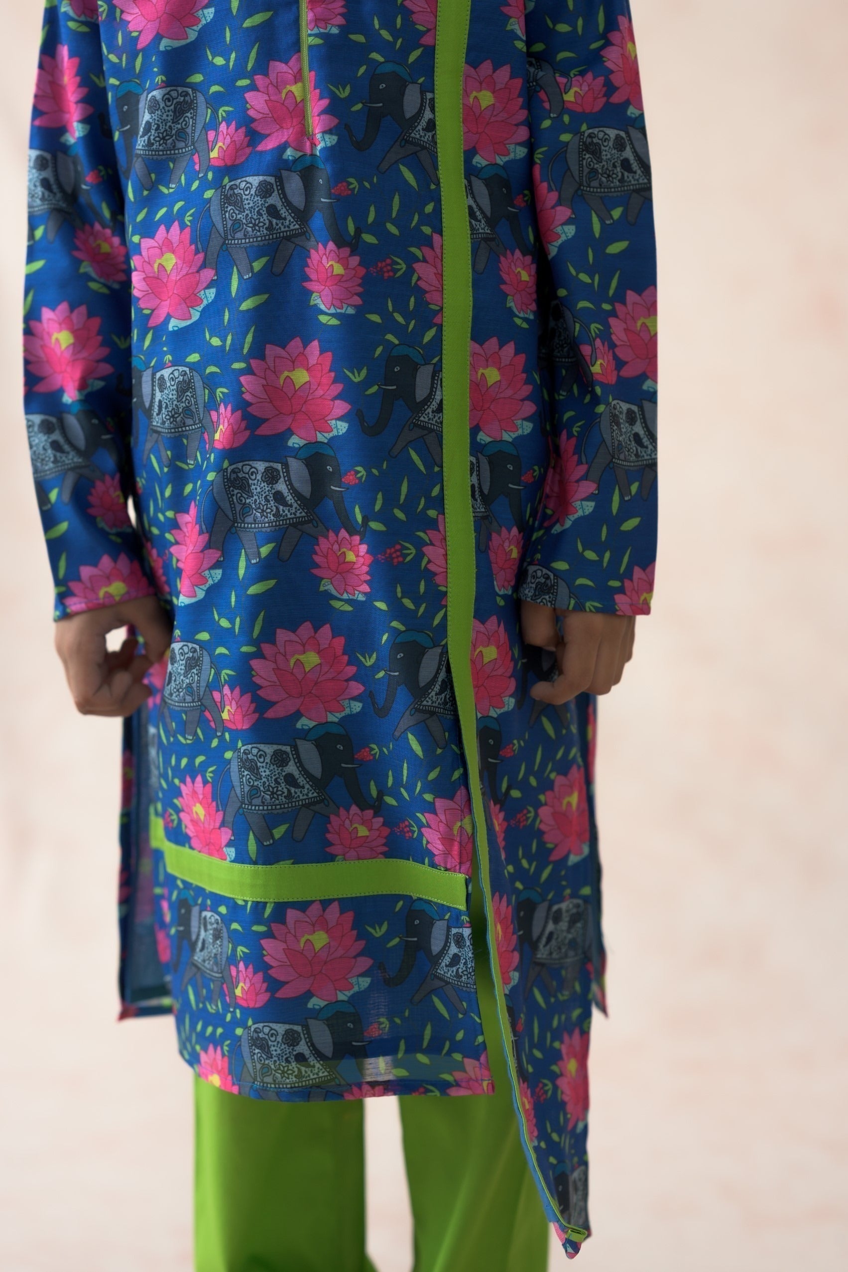 Zipper kurta with pyjama image 7