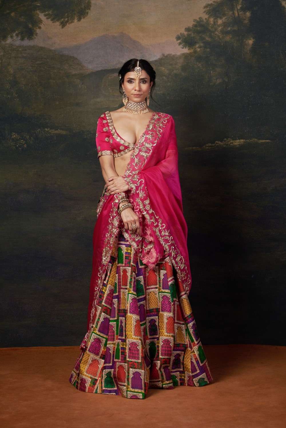 Heavy Zardosi Work Bridal Lehenga Set image 1