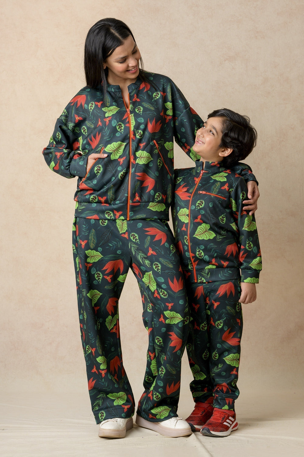Flaming Lily print twinning set  for Mom + Son image 0