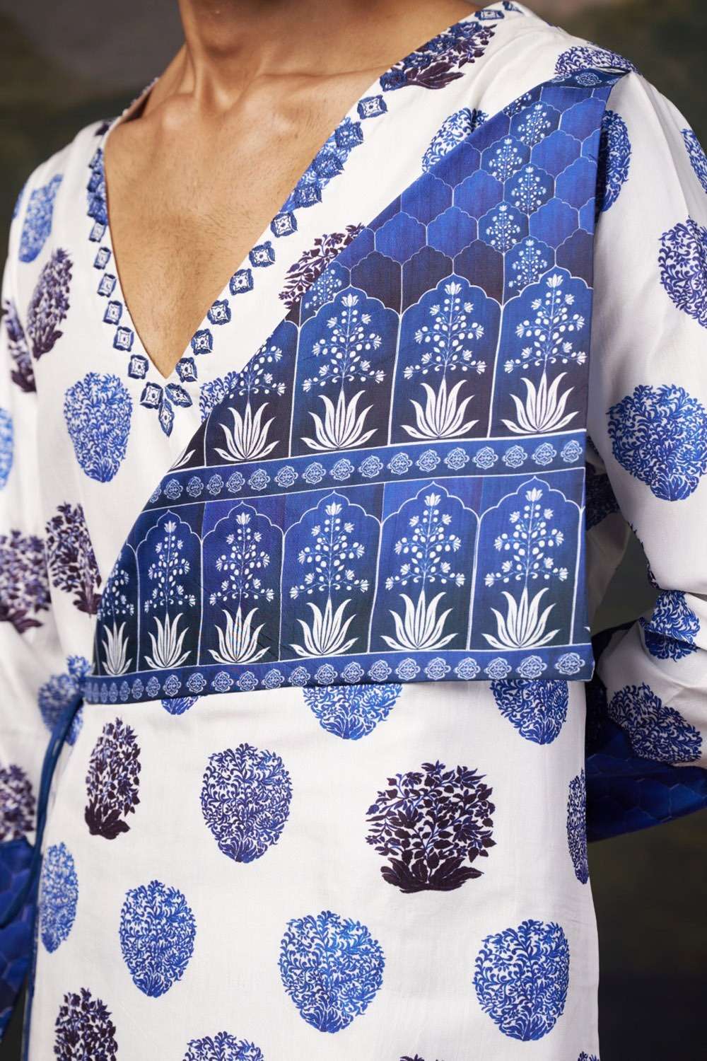 Stylish Angrakha Kurta Set image 3