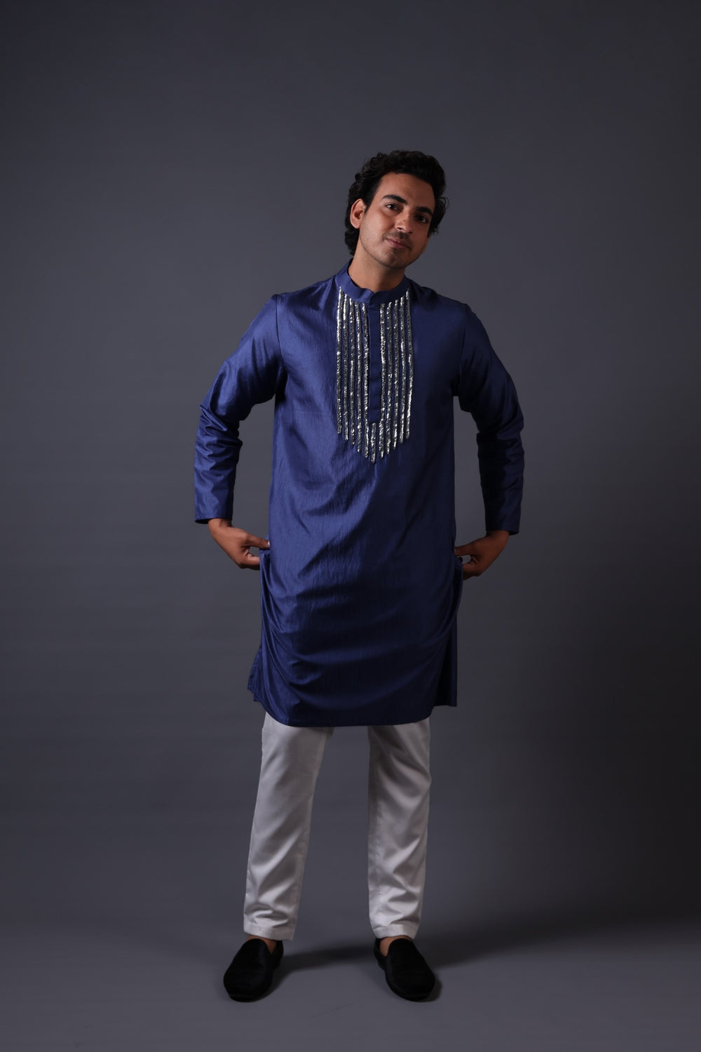 Hand Embroidered Kurta With Pant image 6