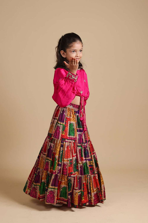 Hand-Embroidered Jharokha Print Twinning Set for Brother  +  Sister image 17