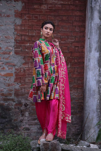 Hand-Embroidered Jharokha Print Twinning Set for men + Women image 2