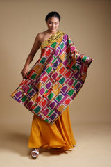 Actor Kishori Shahane (Kaku) in our Hand Embroidered Off Shoulder With Sharara image 2