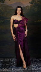 Embellished Saree gown with Intricate Katdana & Wire Work Pallu image 1