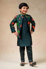 Indo Western Sherwani With Kurta Pyjama image 1