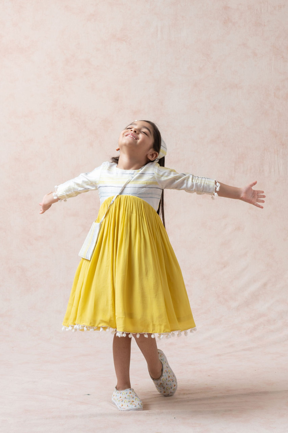 Silk fit & flare frock image 1