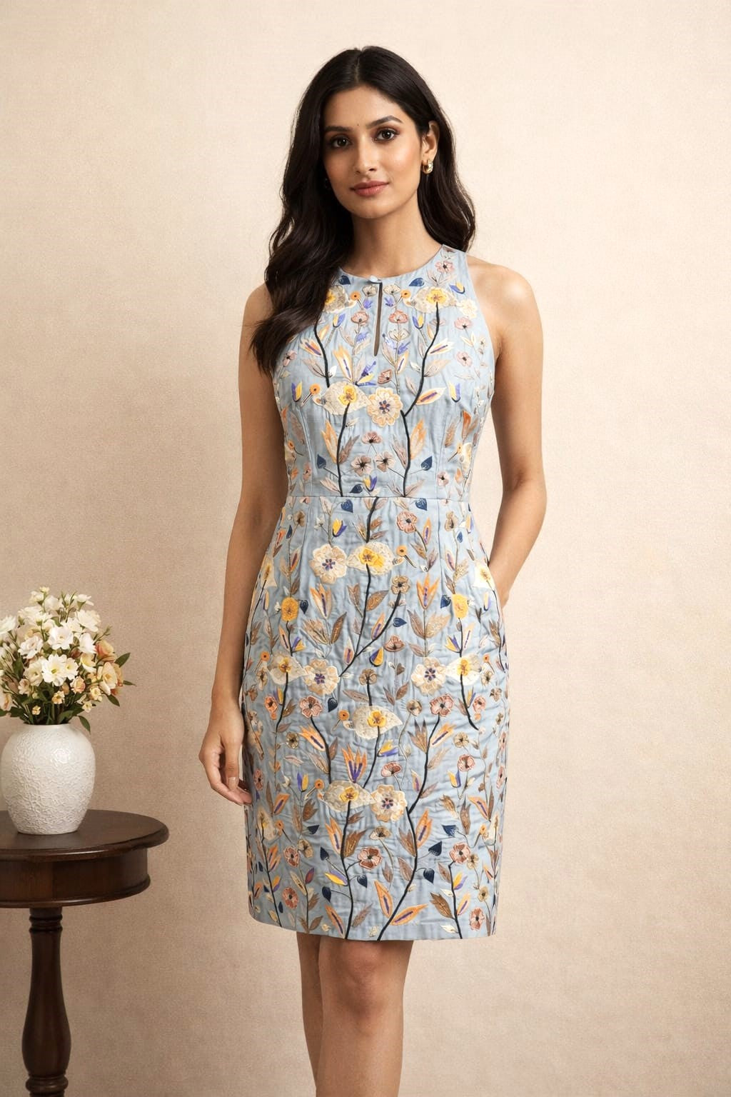 Fully Hand Embroidery One-Piece Dress