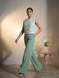 Elara — Hand-Embroidered Poplin Co-ord Set