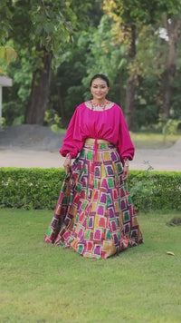 Hand-Embroidered Jharokha Print Twinning Set for Mom +  Daughter
