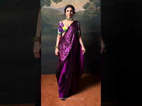 Padma - Magenta Hand-Embroidered Pre-Draped Saree