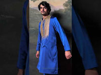 Viraj Antique Hand-Embroidered Kurta With Matching Pyjama