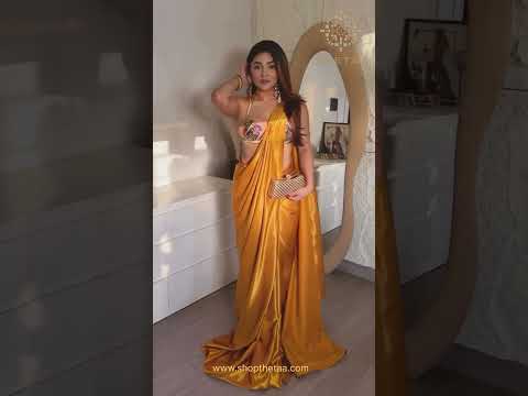 Nakshatra Embellished Saree Gown With Heavy Swarovski Work